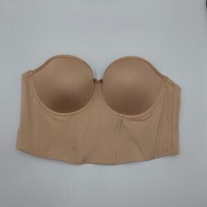 Le Mystere Soiree Longline Bustier Convertible Bra Natural Size 38B